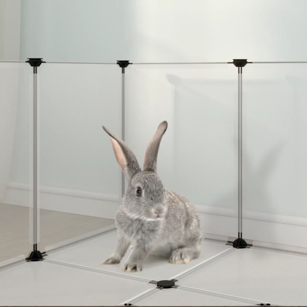 Dierenhok klein 144x74x46,5 cm polypropeen en staal transparant is nu te koop bij PeponiXL, paradijselijk wonen!