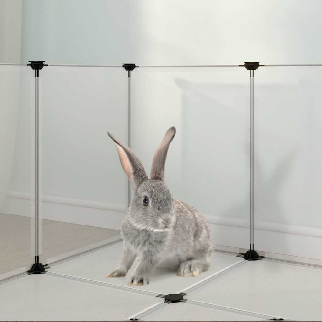 Dierenhok klein 144x74x46,5 cm polypropeen en staal transparant is nu te koop bij PeponiXL, paradijselijk wonen!