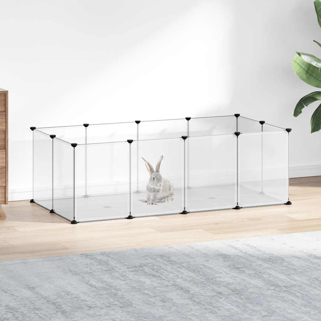 Dierenhok klein 144x74x46,5 cm polypropeen en staal transparant is nu te koop bij PeponiXL, paradijselijk wonen!