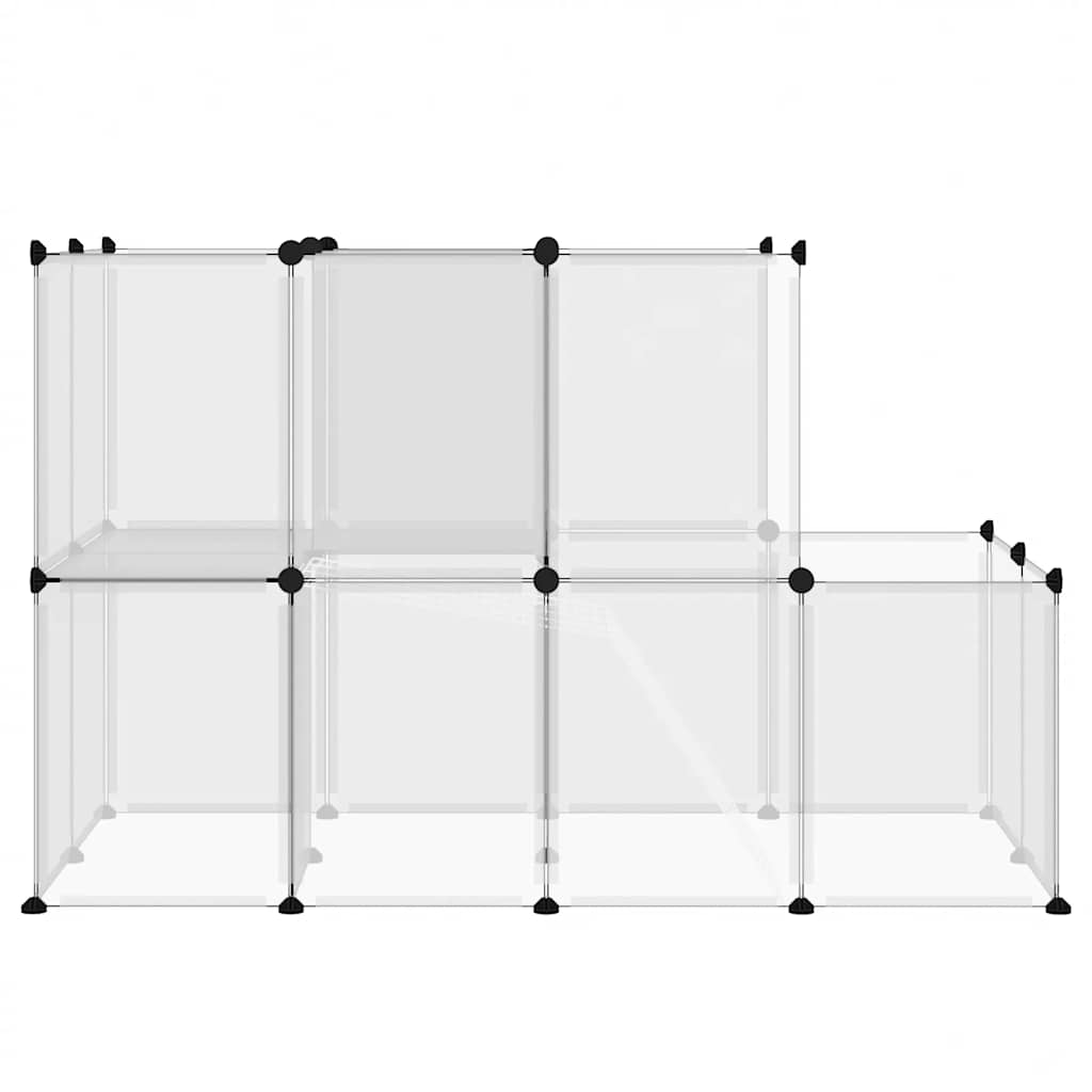 Dierenhok klein 142x74x93 cm polypropeen en staal transparant is nu te koop bij PeponiXL, paradijselijk wonen!