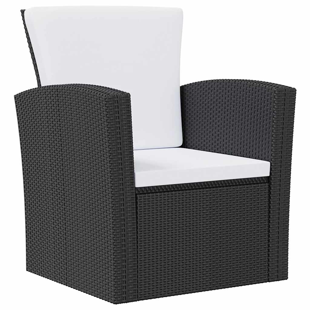 8-delige Loungeset met kussens poly rattan zwart is nu te koop bij PeponiXL, paradijselijk wonen!