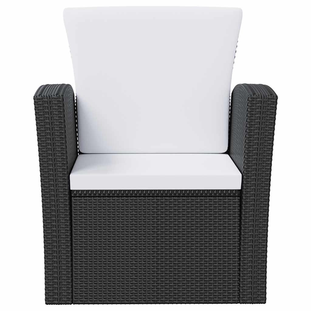 8-delige Loungeset met kussens poly rattan zwart is nu te koop bij PeponiXL, paradijselijk wonen!