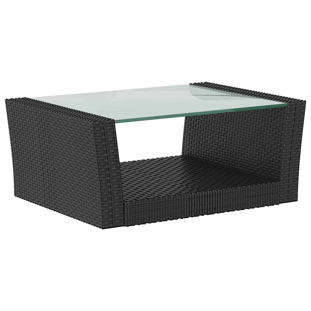 8-delige Loungeset met kussens poly rattan zwart is nu te koop bij PeponiXL, paradijselijk wonen!