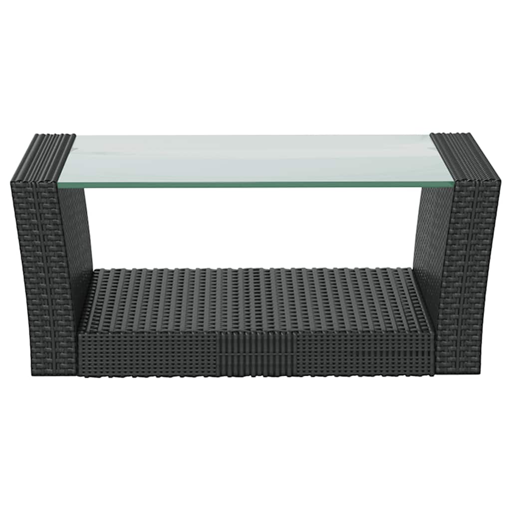 8-delige Loungeset met kussens poly rattan zwart is nu te koop bij PeponiXL, paradijselijk wonen!