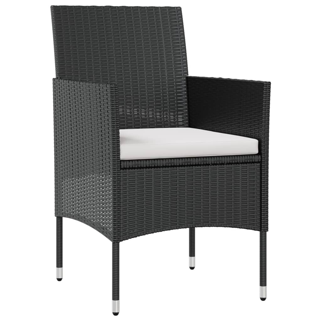 8-delige Loungeset met kussens poly rattan zwart is nu te koop bij PeponiXL, paradijselijk wonen!