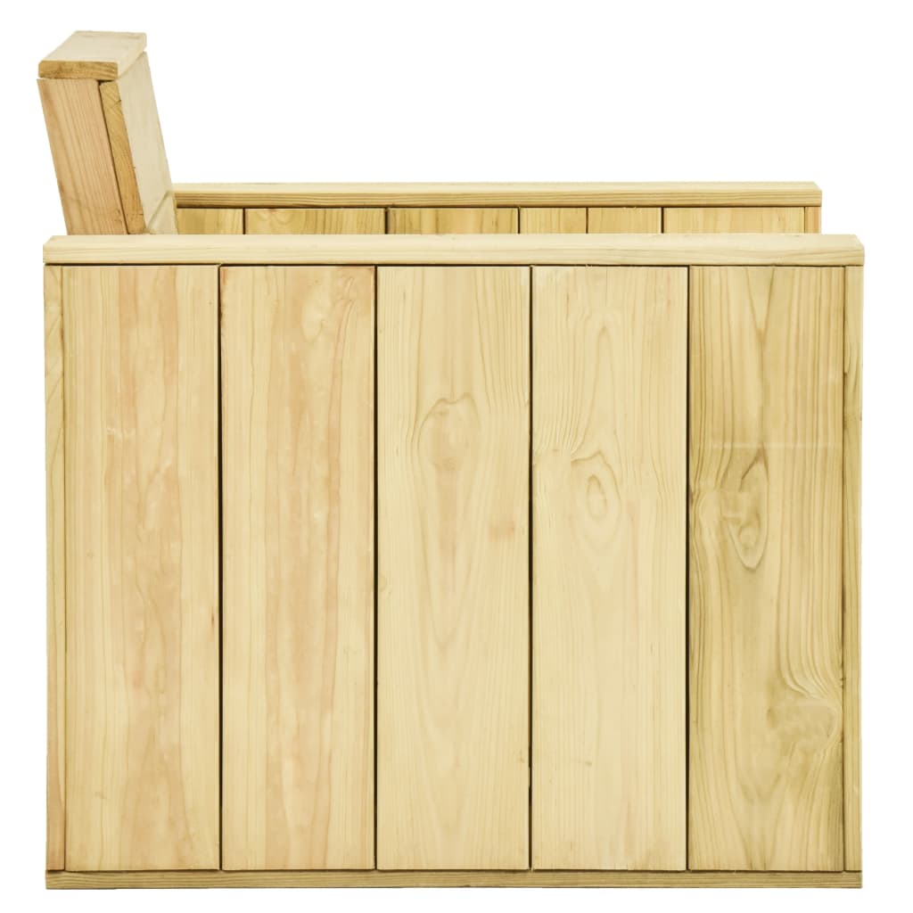 3-delige Loungeset geïmpregneerd massief grenenhout is nu te koop bij PeponiXL, paradijselijk wonen!
