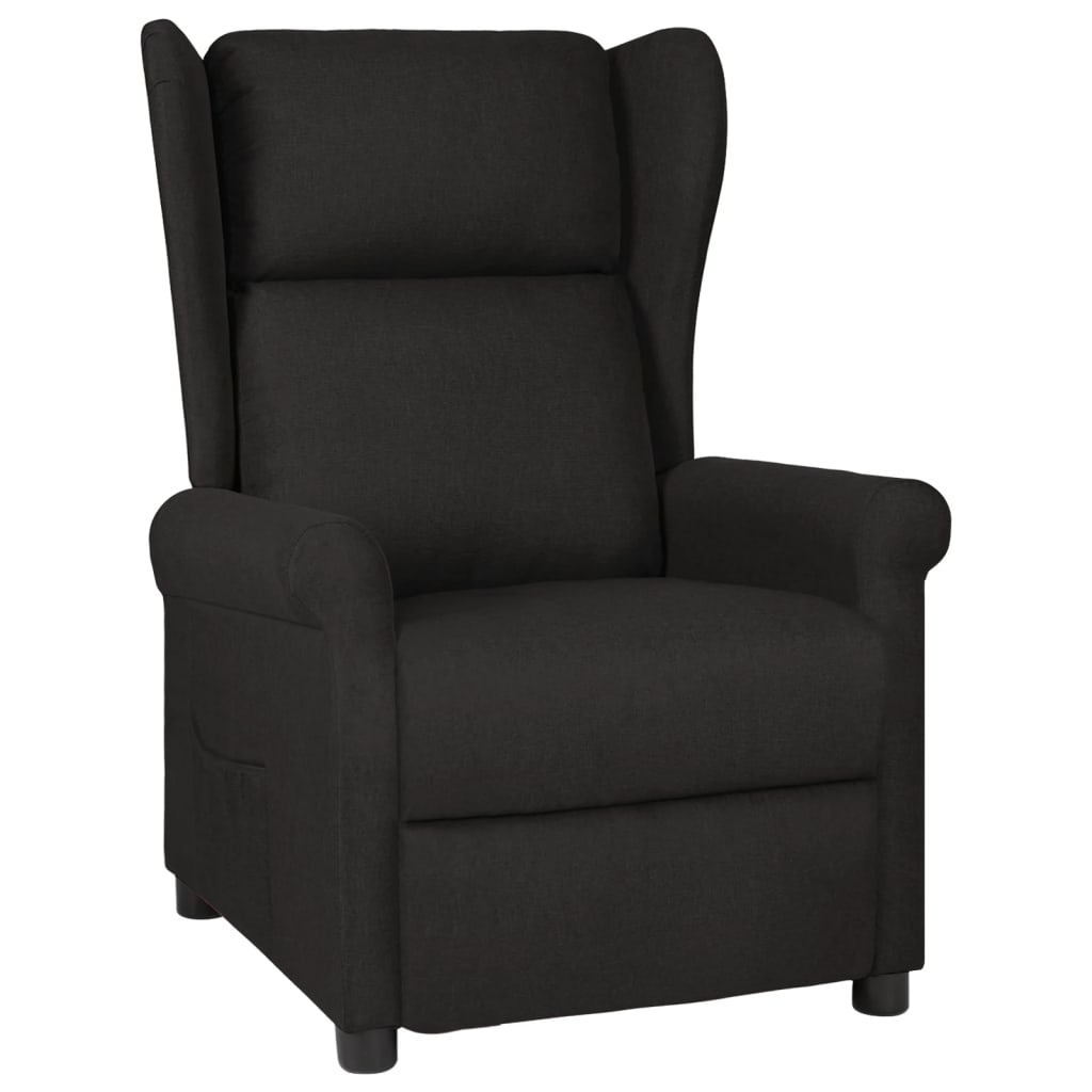 Fauteuil verstelbaar stof zwart is nu te koop bij PeponiXL, paradijselijk wonen!