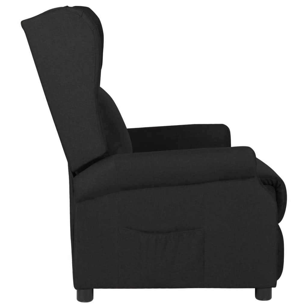 Fauteuil verstelbaar stof zwart is nu te koop bij PeponiXL, paradijselijk wonen!