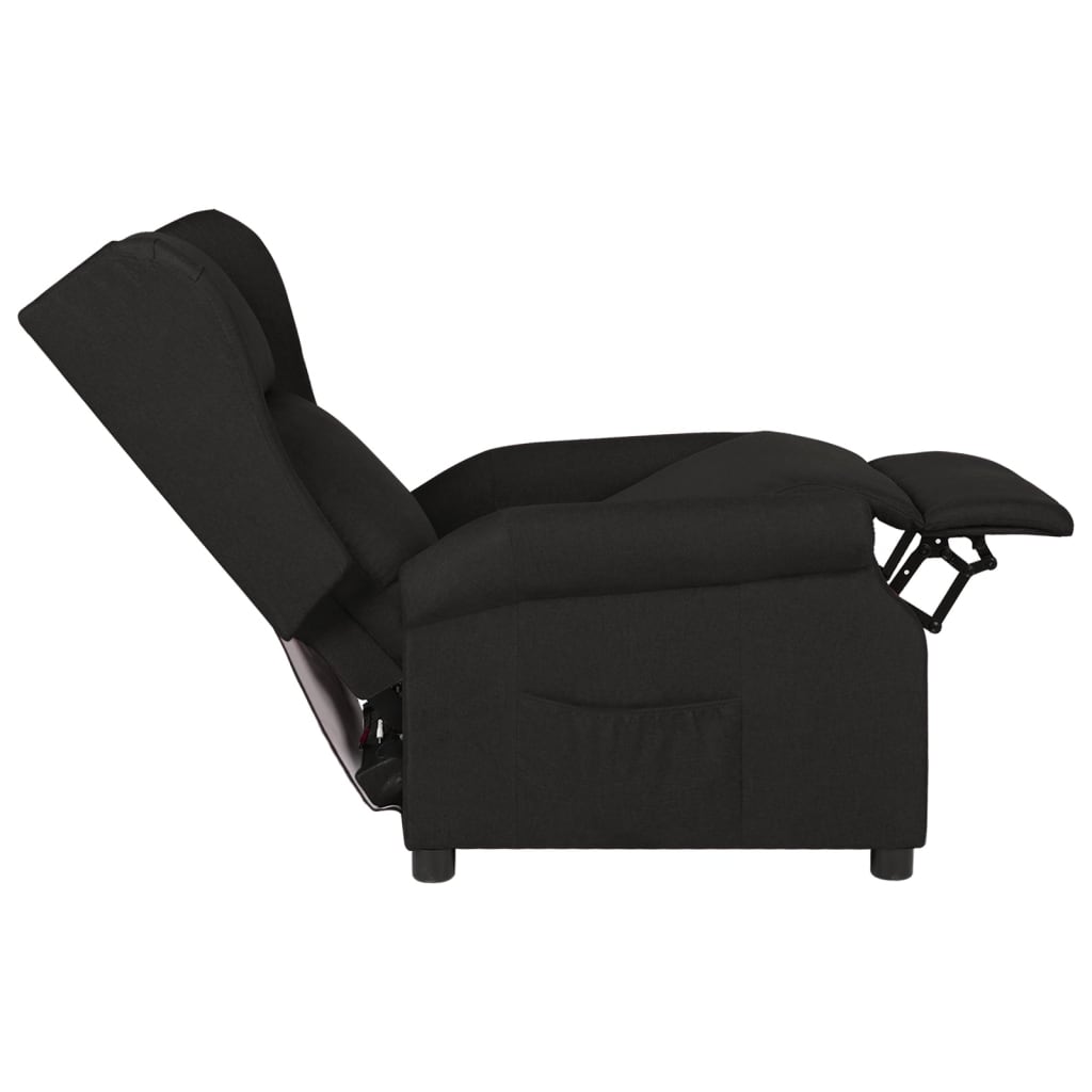 Fauteuil verstelbaar stof zwart is nu te koop bij PeponiXL, paradijselijk wonen!