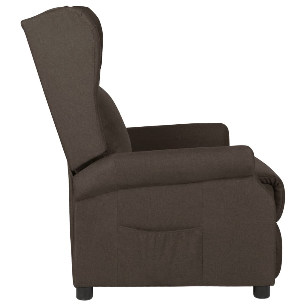 Fauteuil verstelbaar stof donkerbruin is nu te koop bij PeponiXL, paradijselijk wonen!