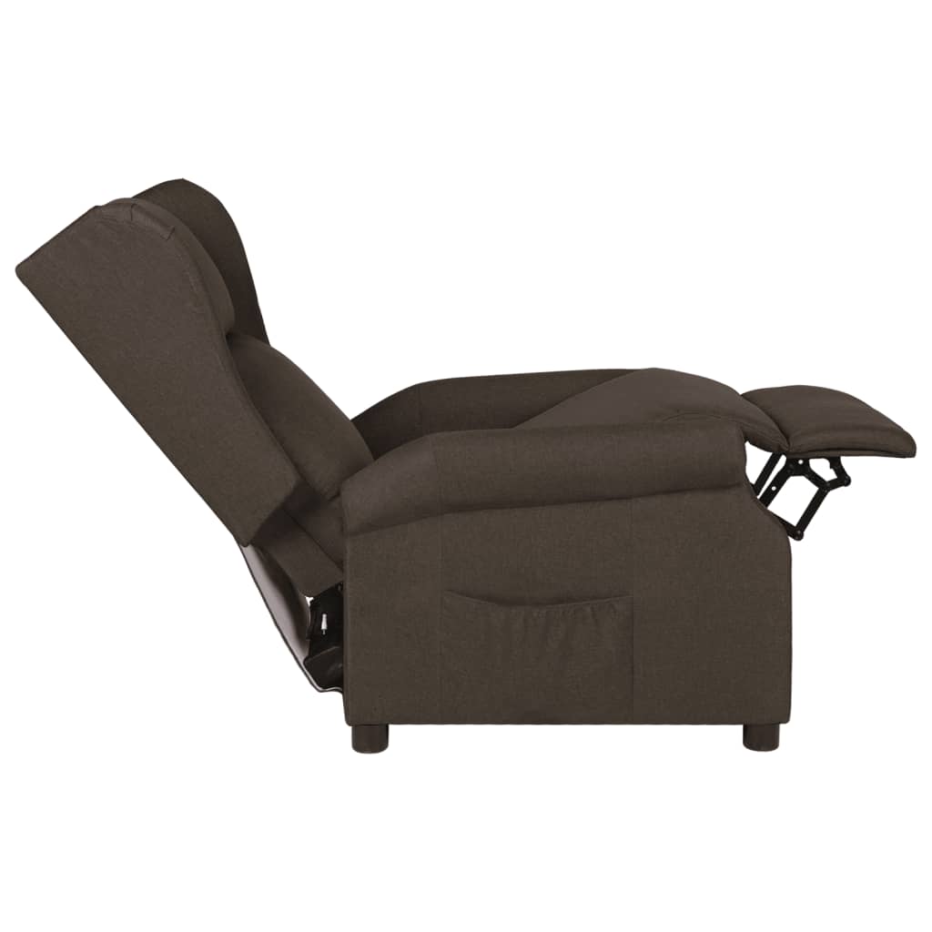 Fauteuil verstelbaar stof donkerbruin is nu te koop bij PeponiXL, paradijselijk wonen!