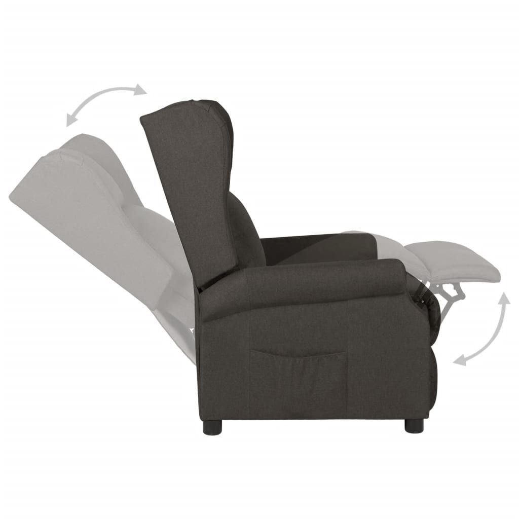 Fauteuil verstelbaar stof taupe is nu te koop bij PeponiXL, paradijselijk wonen!