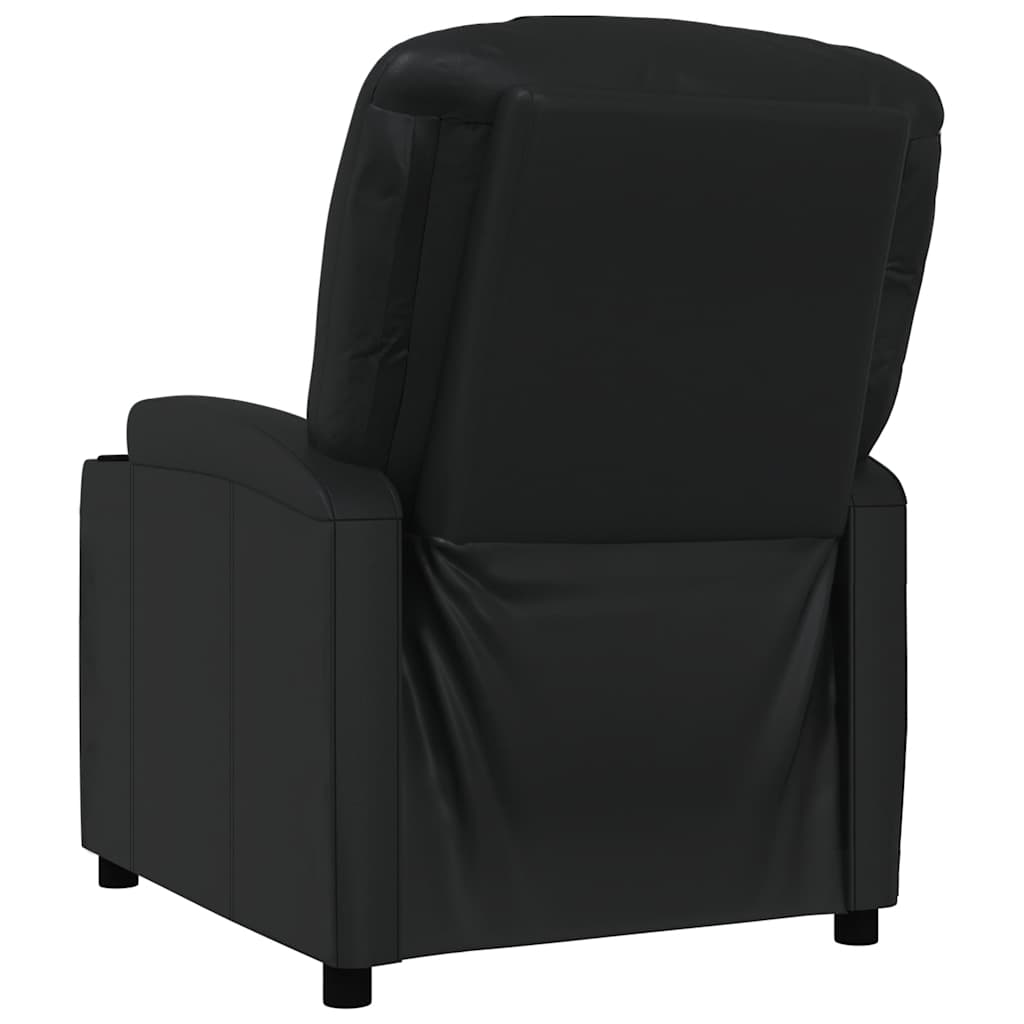 Fauteuil verstelbaar kunstleer zwart is nu te koop bij PeponiXL, paradijselijk wonen!