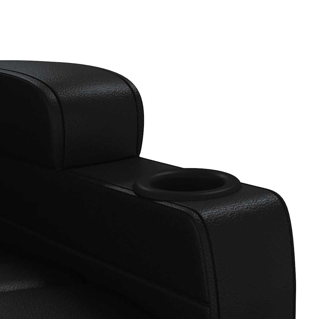 Fauteuil verstelbaar kunstleer zwart is nu te koop bij PeponiXL, paradijselijk wonen!