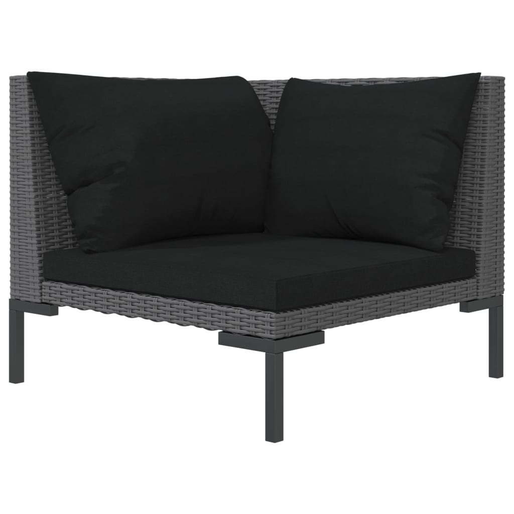 Tuinbank met kussens halfrond poly rattan is nu te koop bij PeponiXL, paradijselijk wonen!