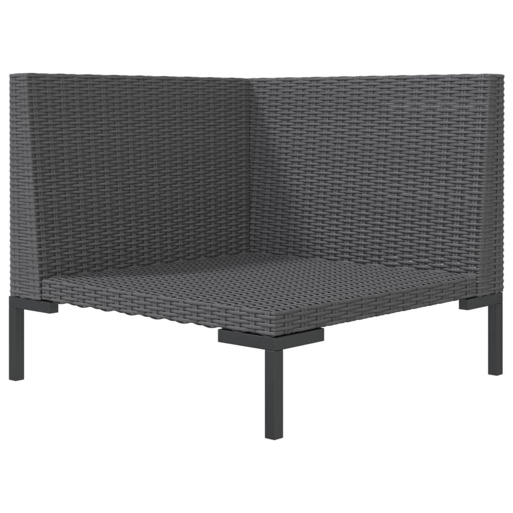 Tuinbank met kussens halfrond poly rattan is nu te koop bij PeponiXL, paradijselijk wonen!