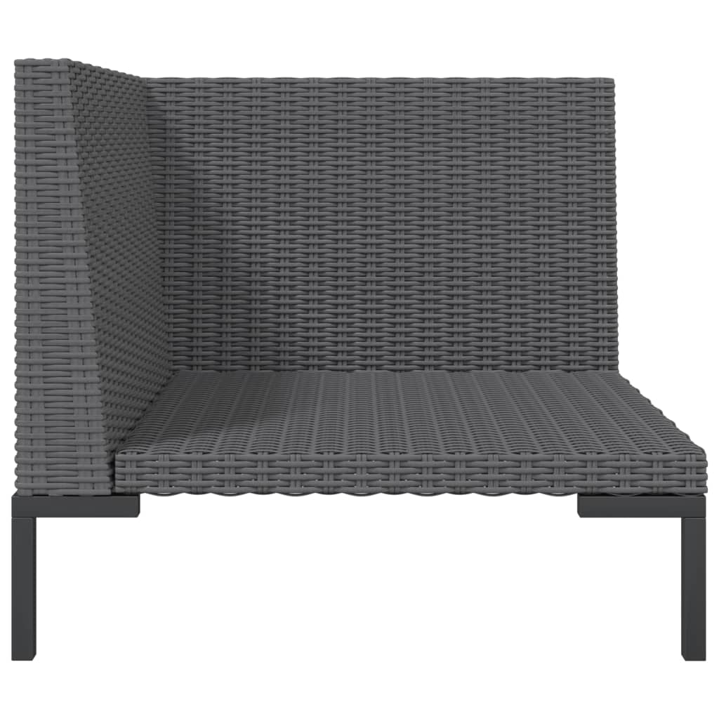 Tuinbank met kussens halfrond poly rattan is nu te koop bij PeponiXL, paradijselijk wonen!