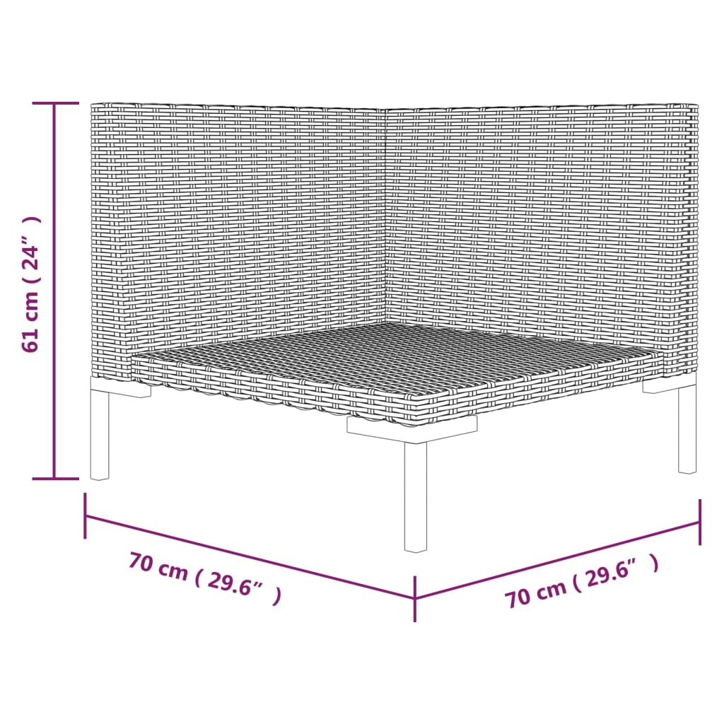 Tuinbank met kussens halfrond poly rattan is nu te koop bij PeponiXL, paradijselijk wonen!
