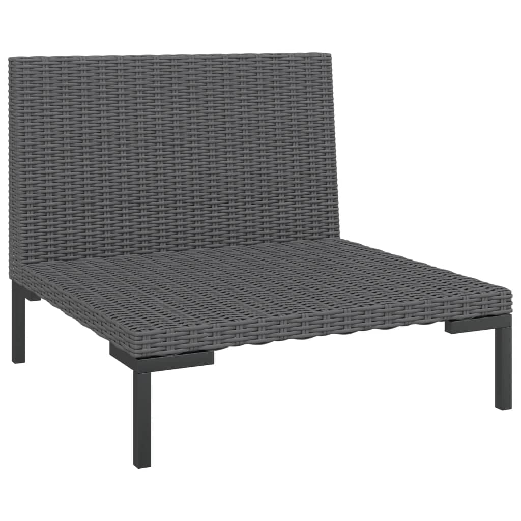 Tuinbanken 2 st met kussens halfrond poly rattan is nu te koop bij PeponiXL, paradijselijk wonen!