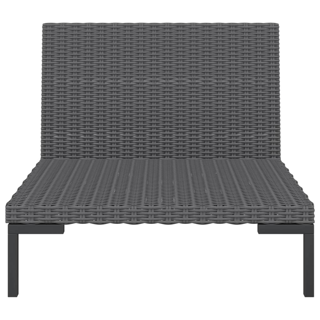Tuinbanken 2 st met kussens halfrond poly rattan is nu te koop bij PeponiXL, paradijselijk wonen!