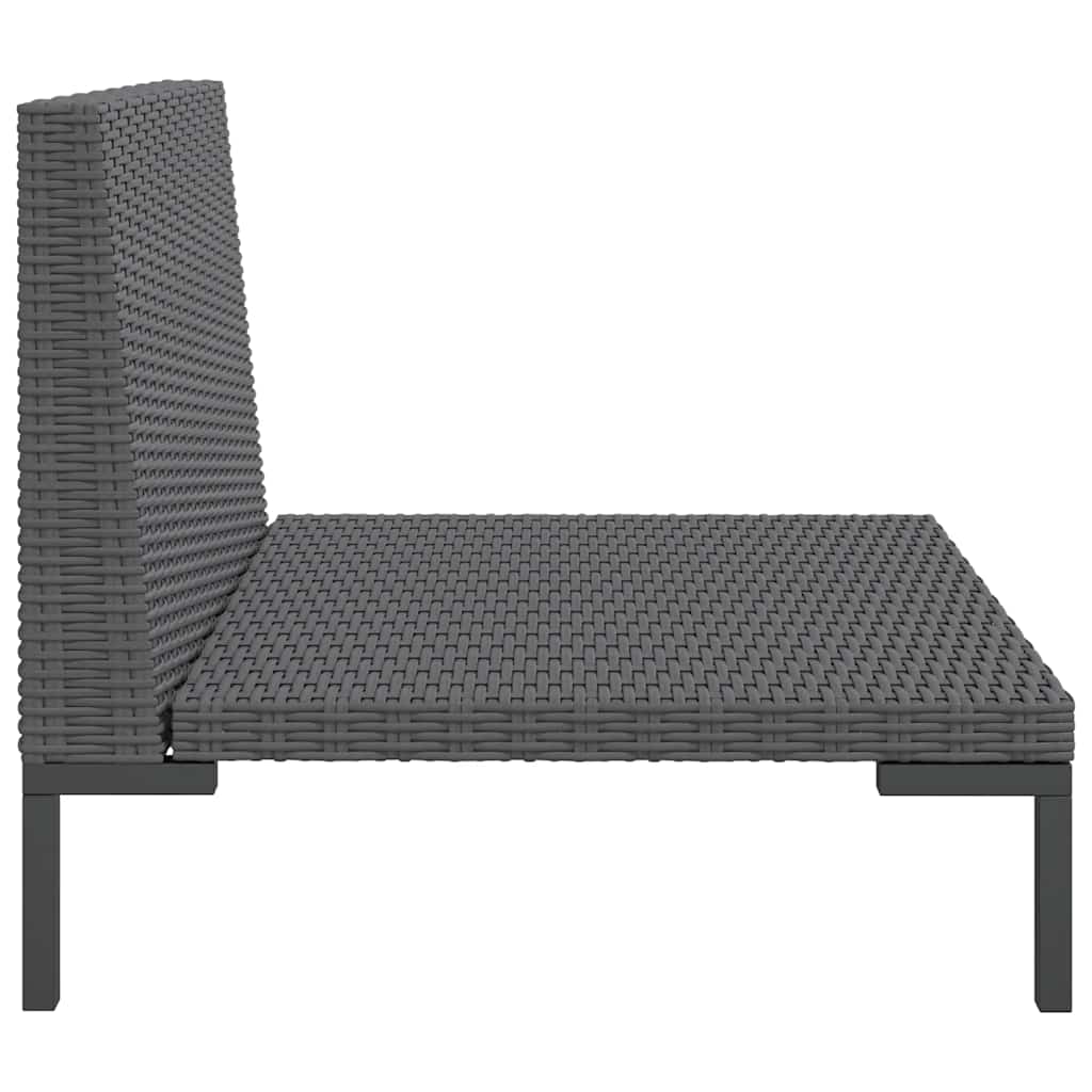 Tuinbanken 2 st met kussens halfrond poly rattan is nu te koop bij PeponiXL, paradijselijk wonen!