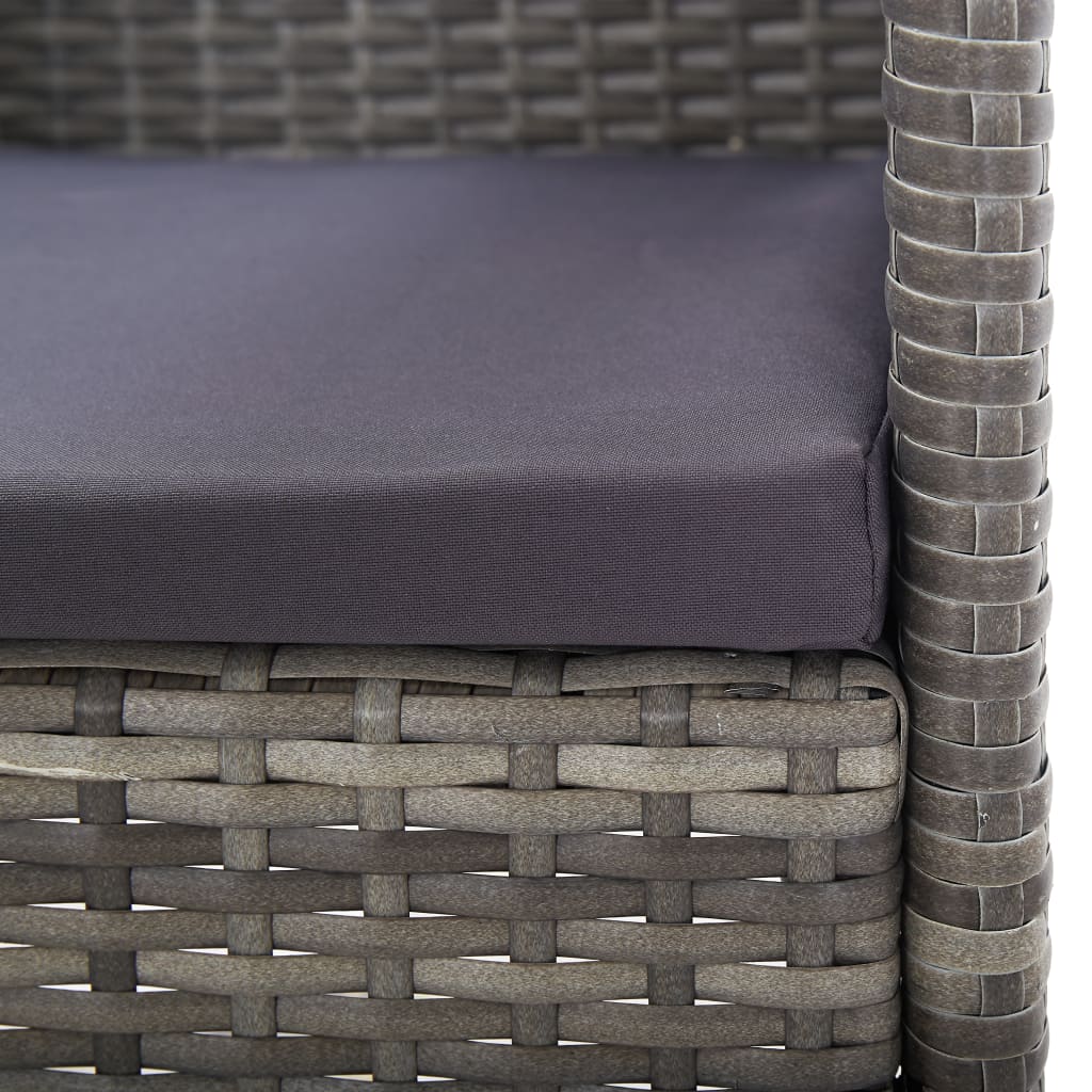 Tuinstoelen 2 st met donkergrijze kussens poly rattan grijs is nu te koop bij PeponiXL, paradijselijk wonen!