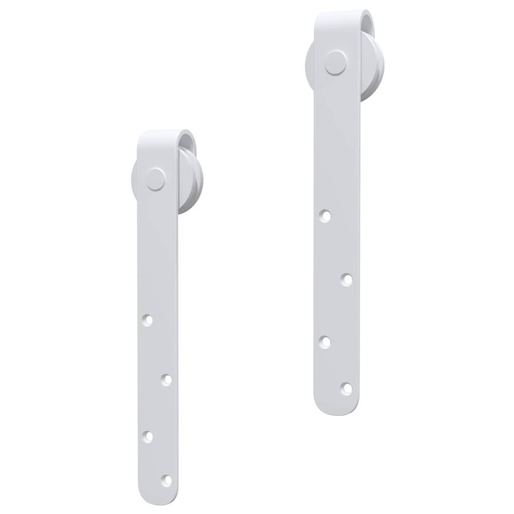 Ophangset voor minischuifdeur 183 cm koolstofstaal wit is nu te koop bij PeponiXL, paradijselijk wonen!
