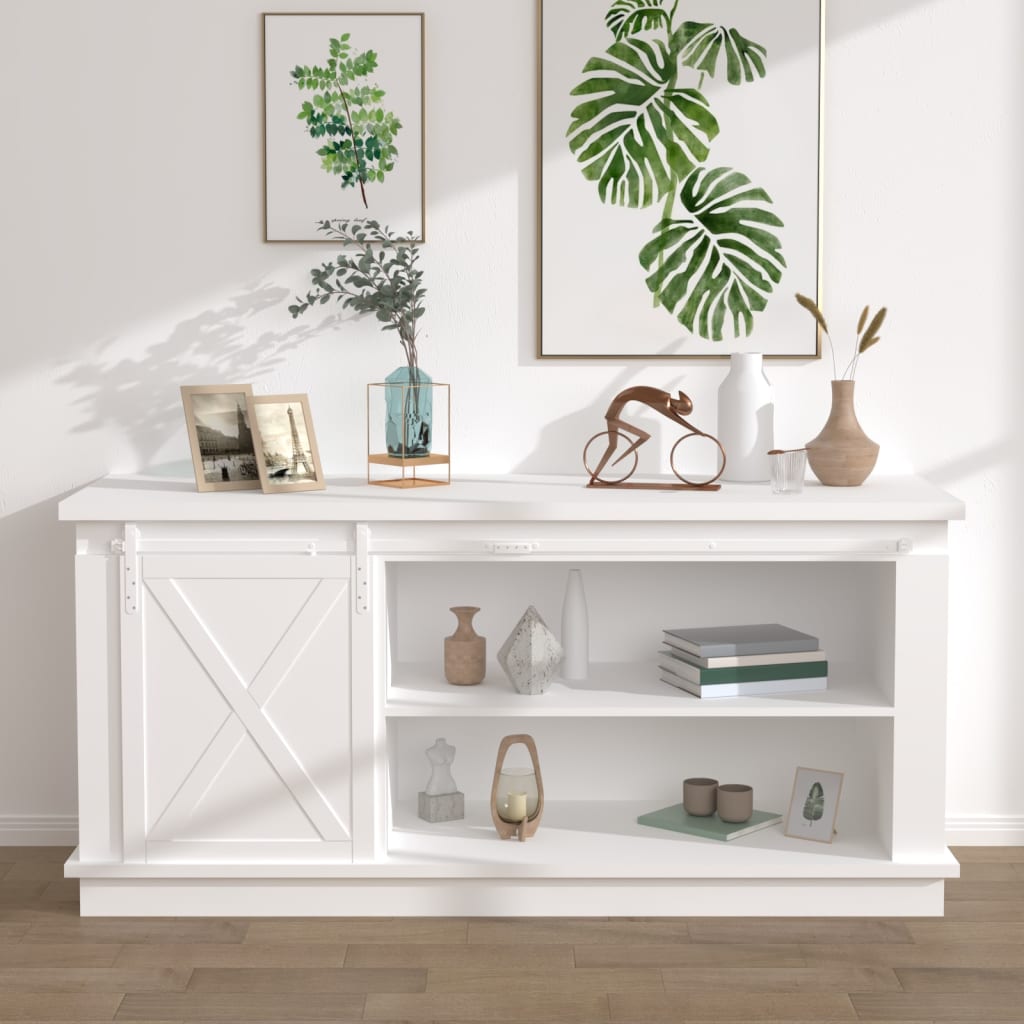 Ophangset voor minischuifdeur 183 cm koolstofstaal wit is nu te koop bij PeponiXL, paradijselijk wonen!