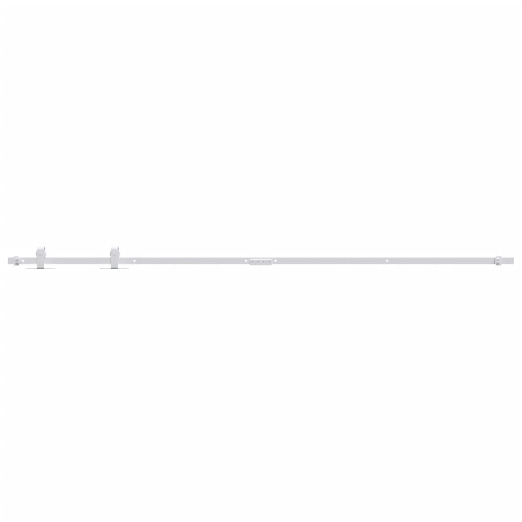 Ophangset voor minischuifdeur 200 cm koolstofstaal wit is nu te koop bij PeponiXL, paradijselijk wonen!