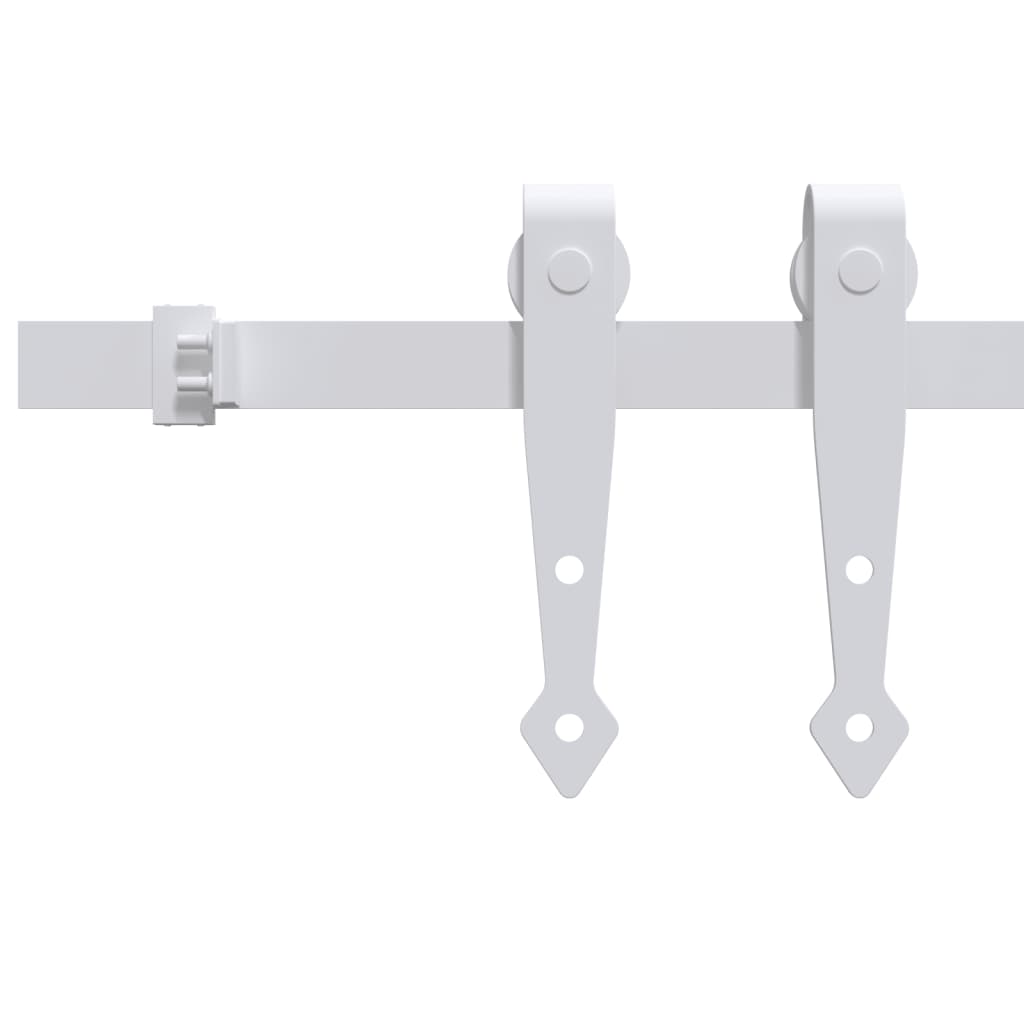 Ophangset voor minischuifdeur 183 cm koolstofstaal wit is nu te koop bij PeponiXL, paradijselijk wonen!