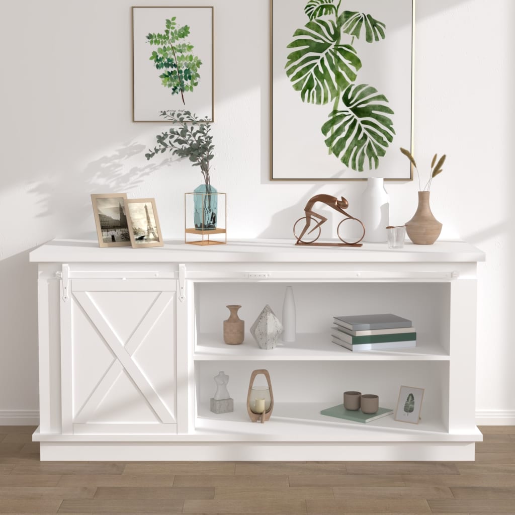 Ophangset voor minischuifdeur 183 cm koolstofstaal wit is nu te koop bij PeponiXL, paradijselijk wonen!