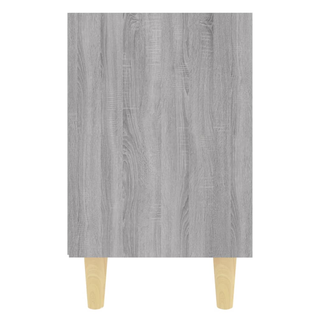 Nachtkastje met houten poten 40x30x50 cm grijs sonoma eiken is nu te koop bij PeponiXL, paradijselijk wonen!
