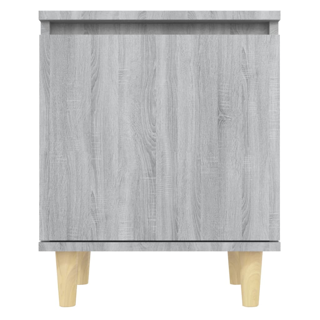 Nachtkastje met houten poten 40x30x50 cm grijs sonoma eiken is nu te koop bij PeponiXL, paradijselijk wonen!