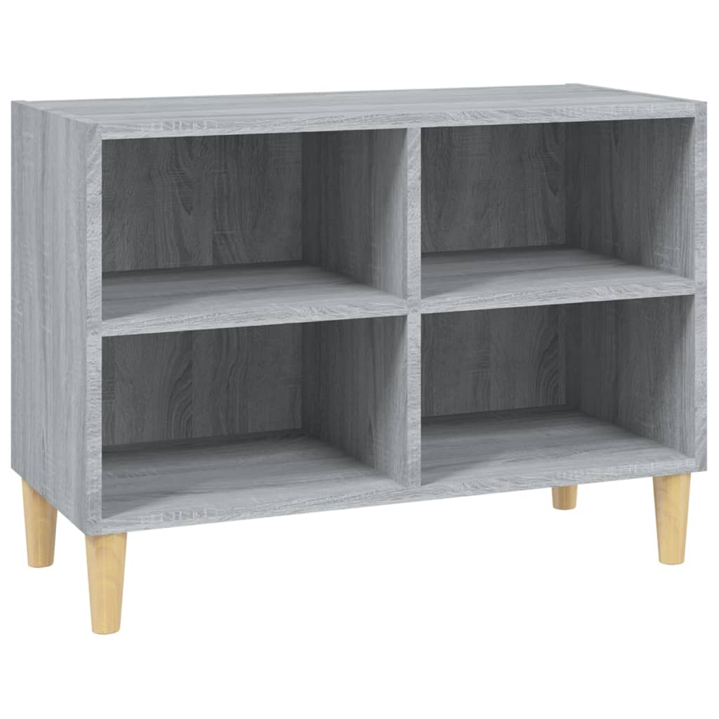 Tv-meubel met houten poten 69,5x30x50 cm grijs sonoma eiken is nu te koop bij PeponiXL, paradijselijk wonen!