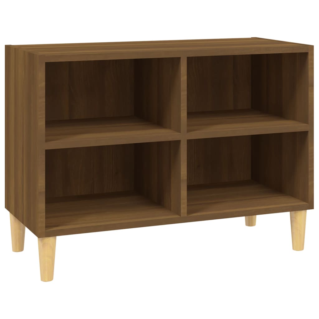 Tv-meubel met houten poten 69,5x30x50 cm bruin eikenkleur is nu te koop bij PeponiXL, paradijselijk wonen!