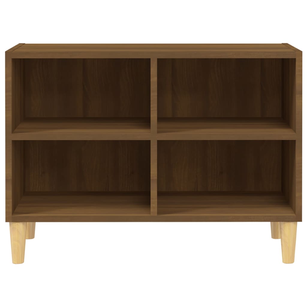 Tv-meubel met houten poten 69,5x30x50 cm bruin eikenkleur is nu te koop bij PeponiXL, paradijselijk wonen!