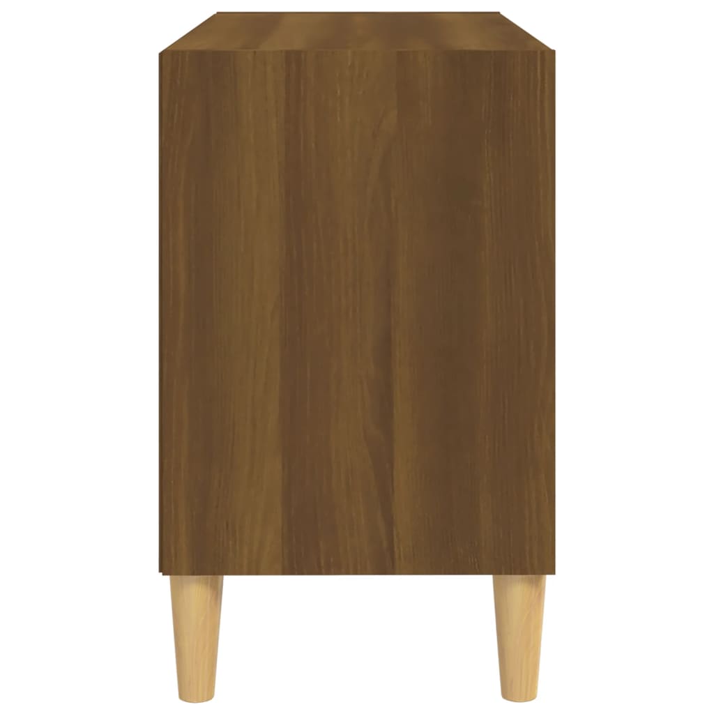 Tv-meubel met houten poten 69,5x30x50 cm bruin eikenkleur is nu te koop bij PeponiXL, paradijselijk wonen!