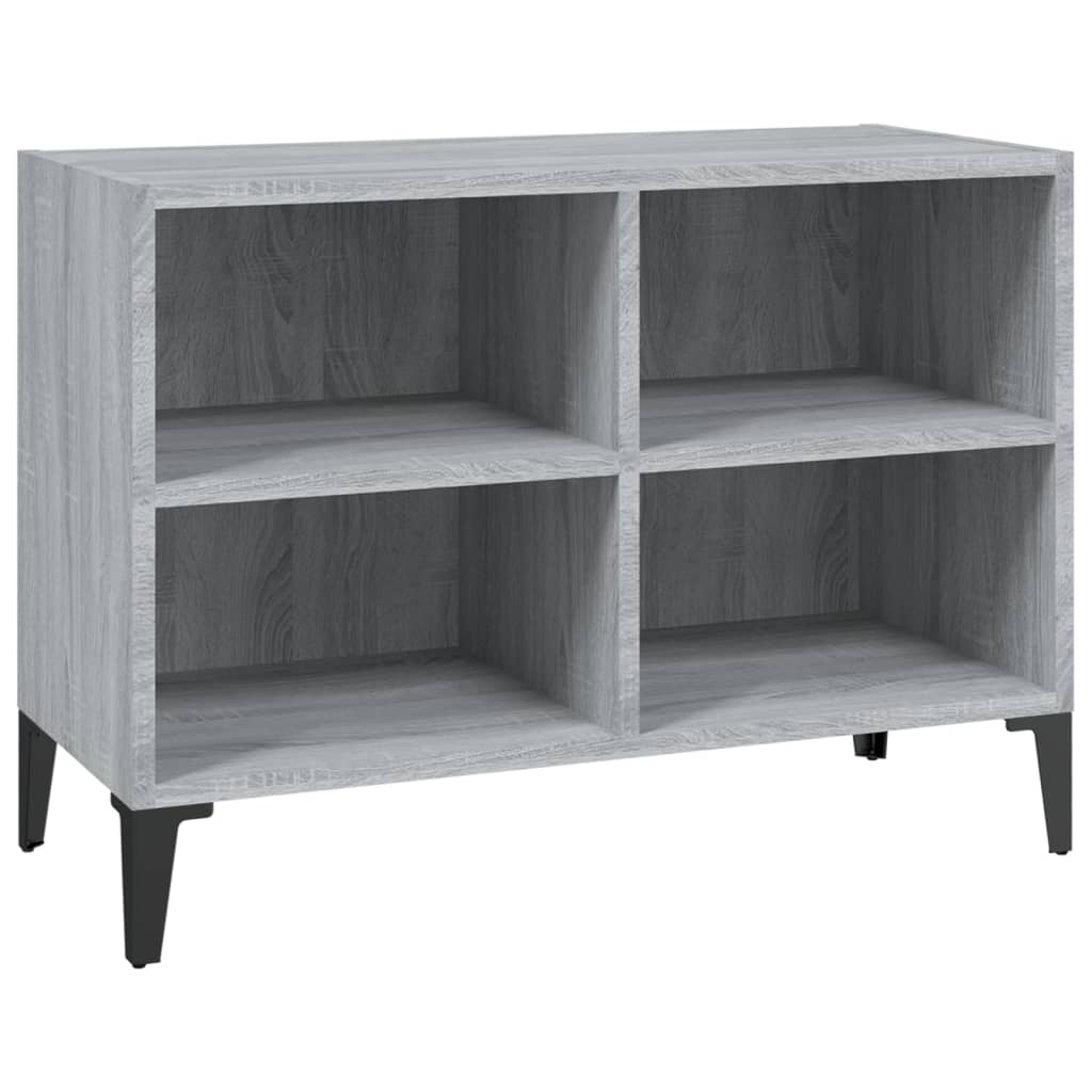 Tv-meubel met metalen poten 69,5x30x50 cm grijs sonoma eiken is nu te koop bij PeponiXL, paradijselijk wonen!