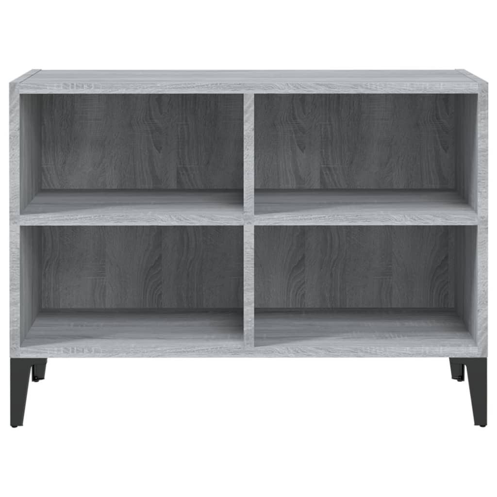 Tv-meubel met metalen poten 69,5x30x50 cm grijs sonoma eiken is nu te koop bij PeponiXL, paradijselijk wonen!