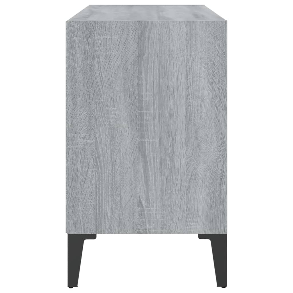 Tv-meubel met metalen poten 69,5x30x50 cm grijs sonoma eiken is nu te koop bij PeponiXL, paradijselijk wonen!