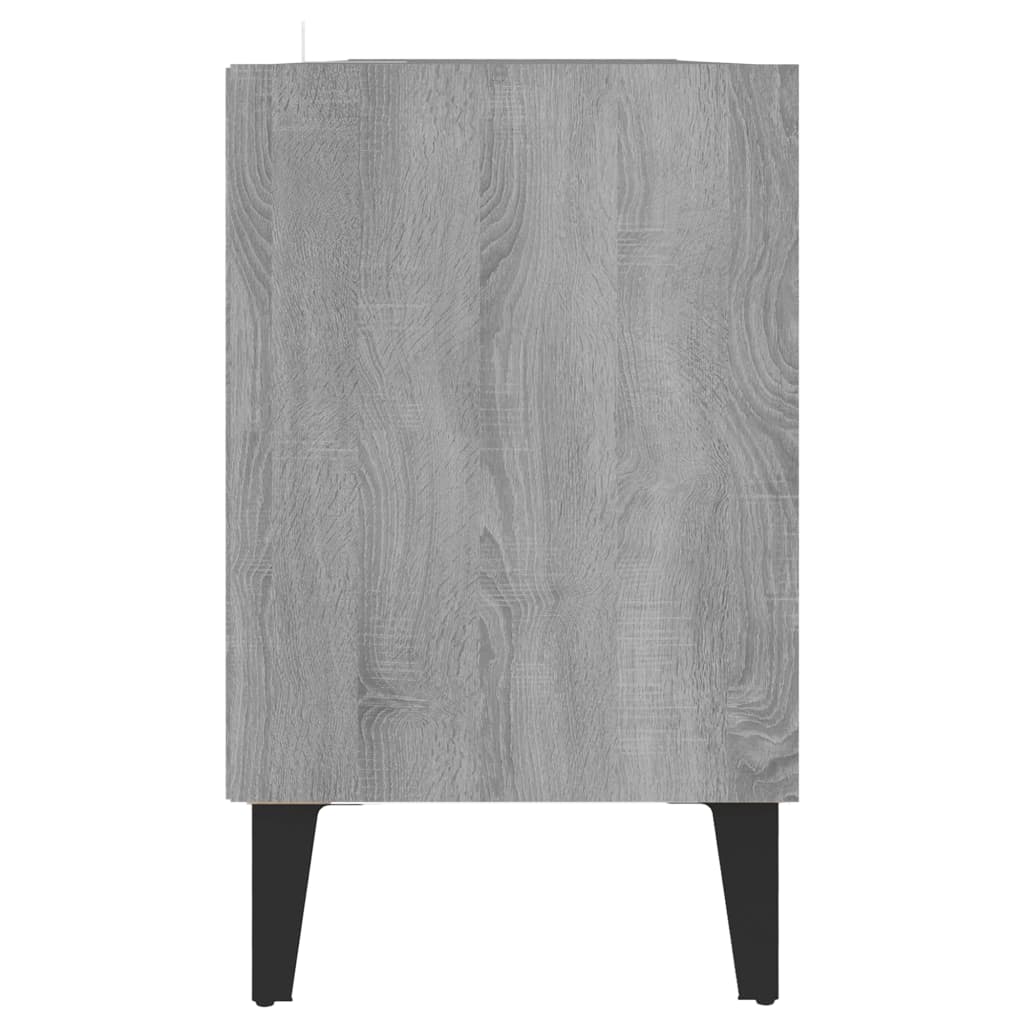 Tv-meubel met metalen poten 103,5x30x50 cm grijs sonoma eiken is nu te koop bij PeponiXL, paradijselijk wonen!
