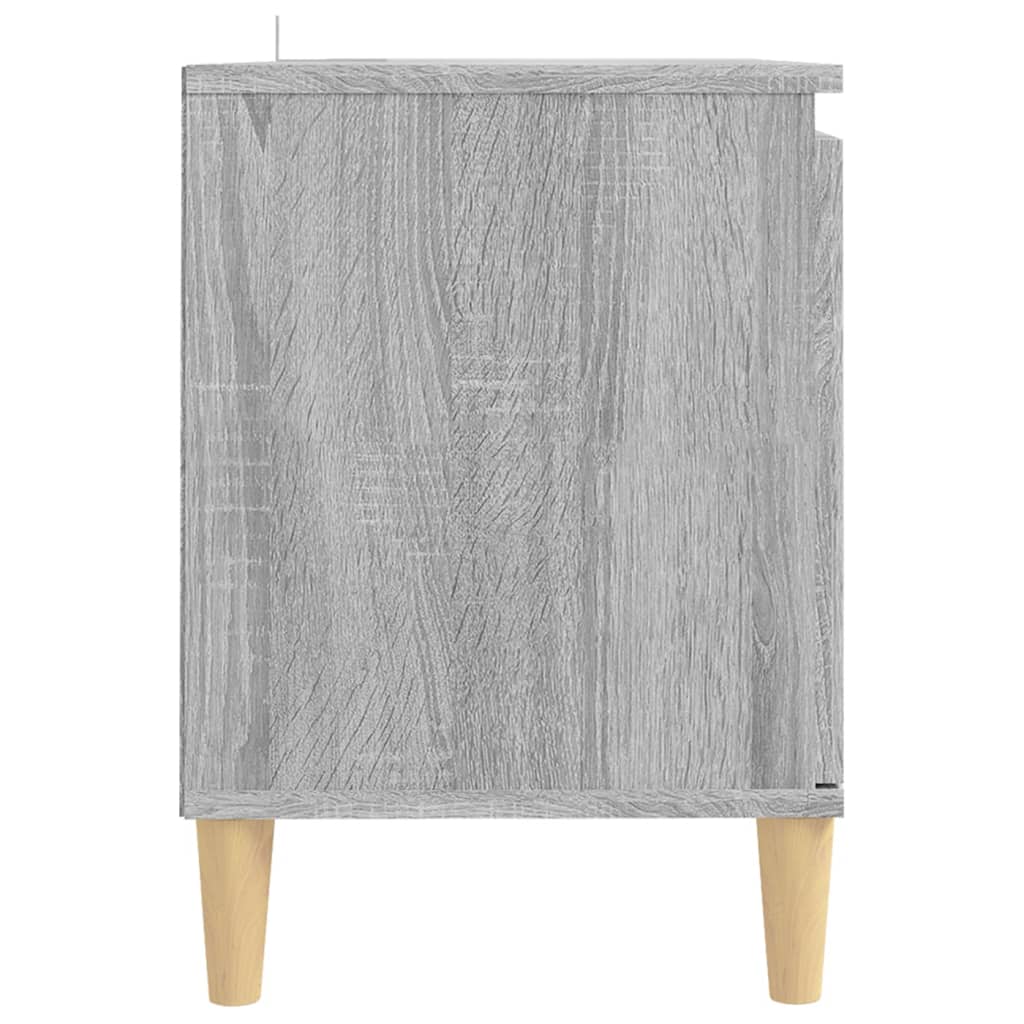 Tv-meubel met houten poten 103,5x35x50 cm grijs sonoma eiken is nu te koop bij PeponiXL, paradijselijk wonen!