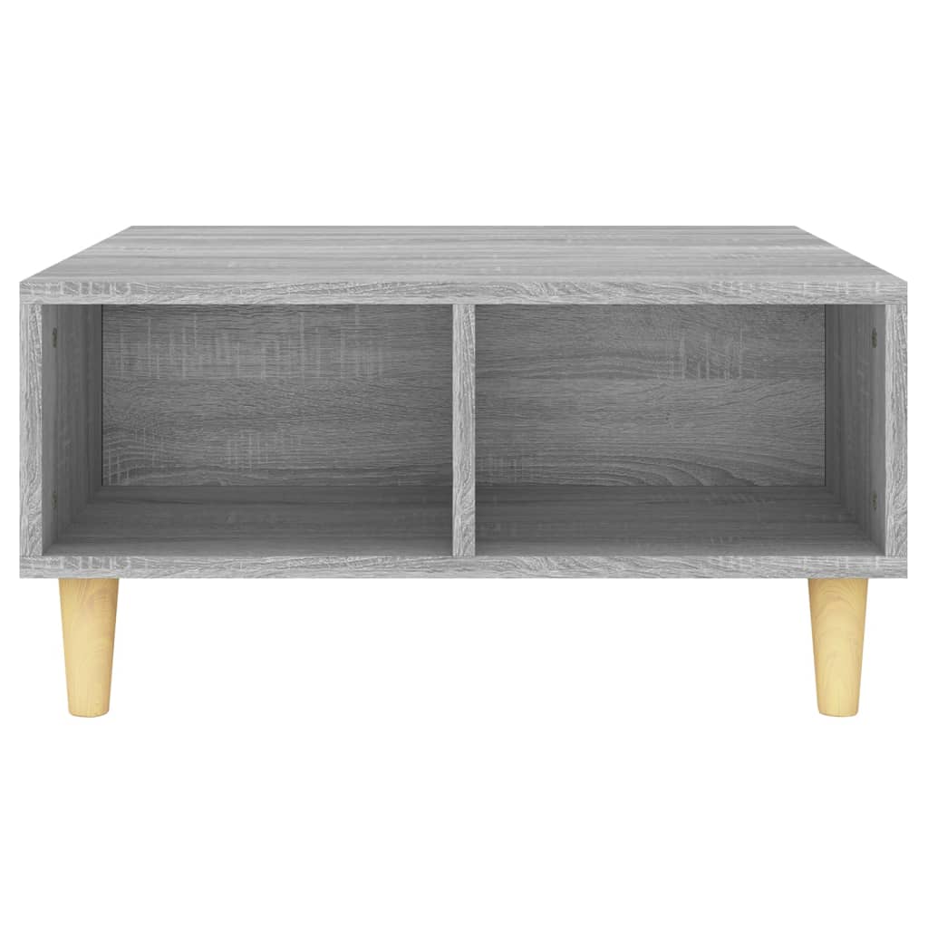 Salontafel 60x60x30 cm bewerkt hout grijs sonoma eikenkleurig is nu te koop bij PeponiXL, paradijselijk wonen!