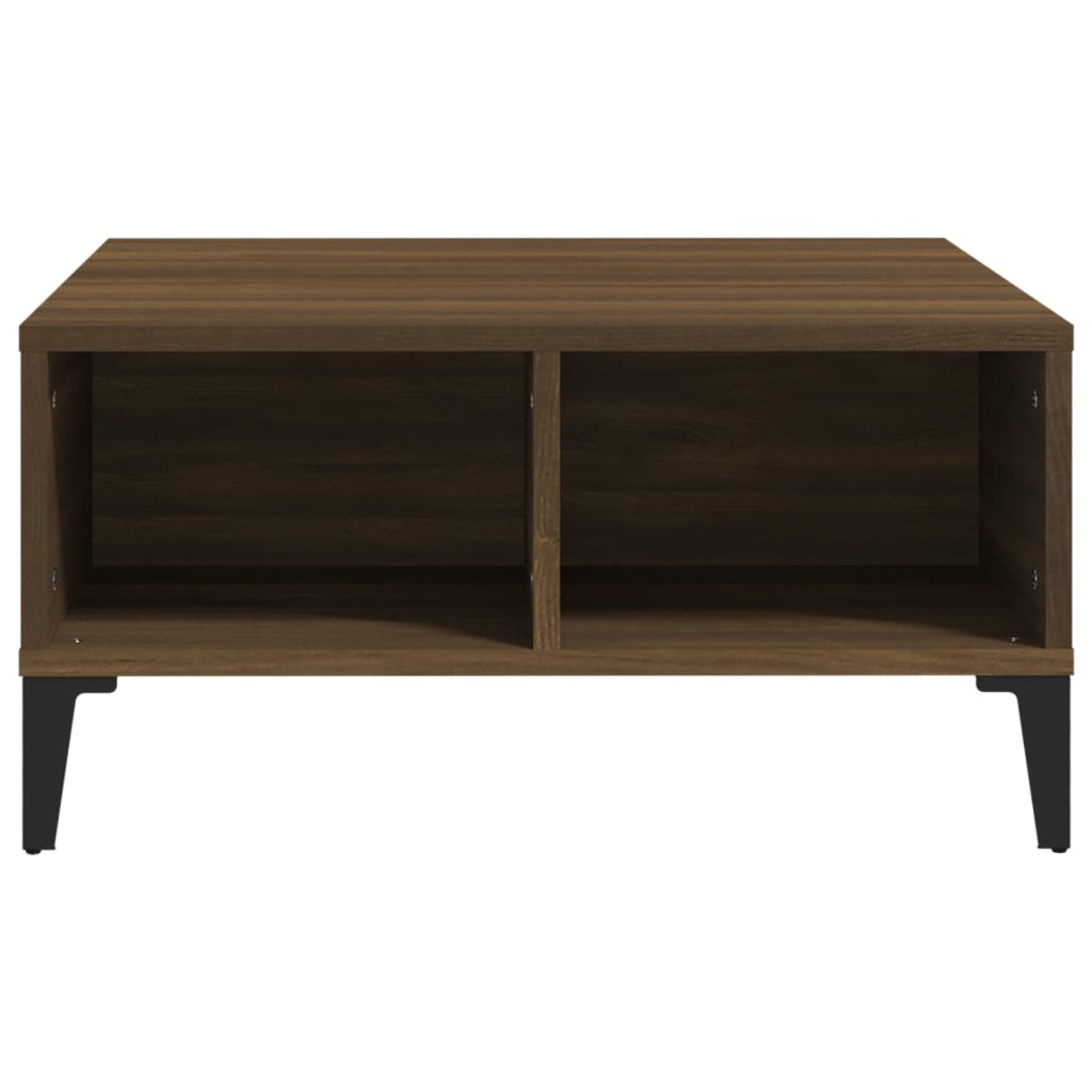 Salontafel 60x60x30 cm spaanplaat bruin eikenkleur is nu te koop bij PeponiXL, paradijselijk wonen!
