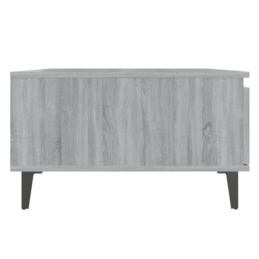 Salontafel 90x60x35 cm bewerkt hout grijs sonoma eikenkleurig is nu te koop bij PeponiXL, paradijselijk wonen!