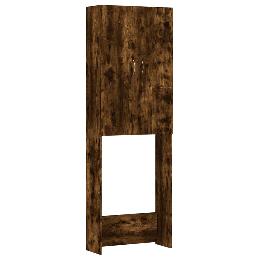 Wasmachinekast 64x25,5x190 cm gerookt eikenkleurig is nu te koop bij PeponiXL, paradijselijk wonen!