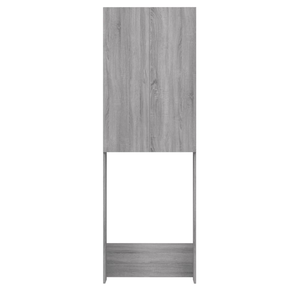 Wasmachinekast 64x25,5x190 cm grijs sonoma eikenkleurig is nu te koop bij PeponiXL, paradijselijk wonen!