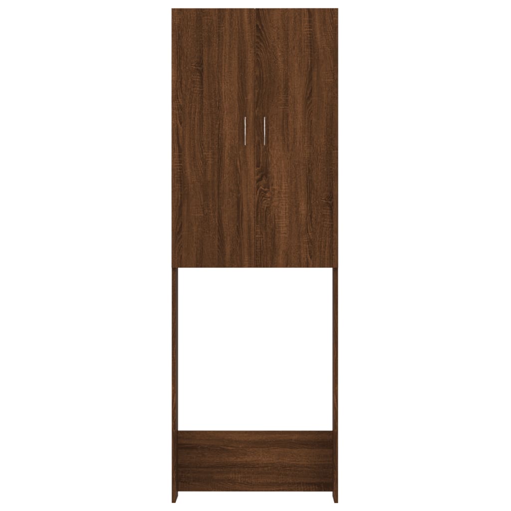 Wasmachinekast 64x25,5x190 cm bruin eikenkleur is nu te koop bij PeponiXL, paradijselijk wonen!