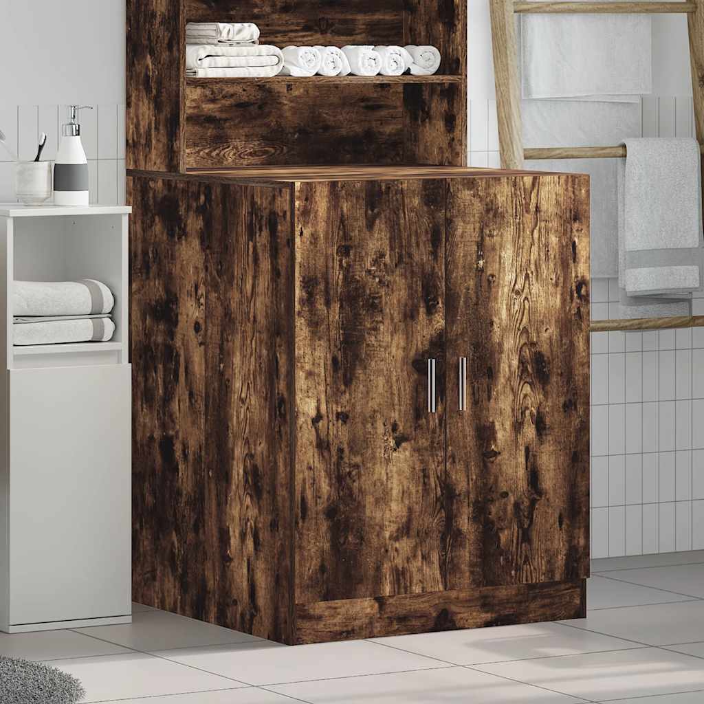Wasmachinekast 71x71,5x91,5 cm gerookt eikenkleurig is nu te koop bij PeponiXL, paradijselijk wonen!
