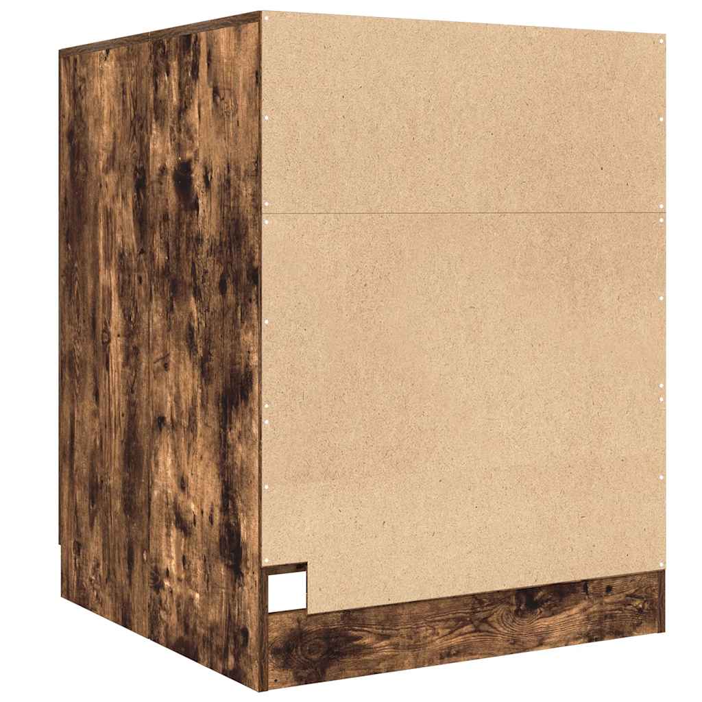 Wasmachinekast 71x71,5x91,5 cm gerookt eikenkleurig is nu te koop bij PeponiXL, paradijselijk wonen!